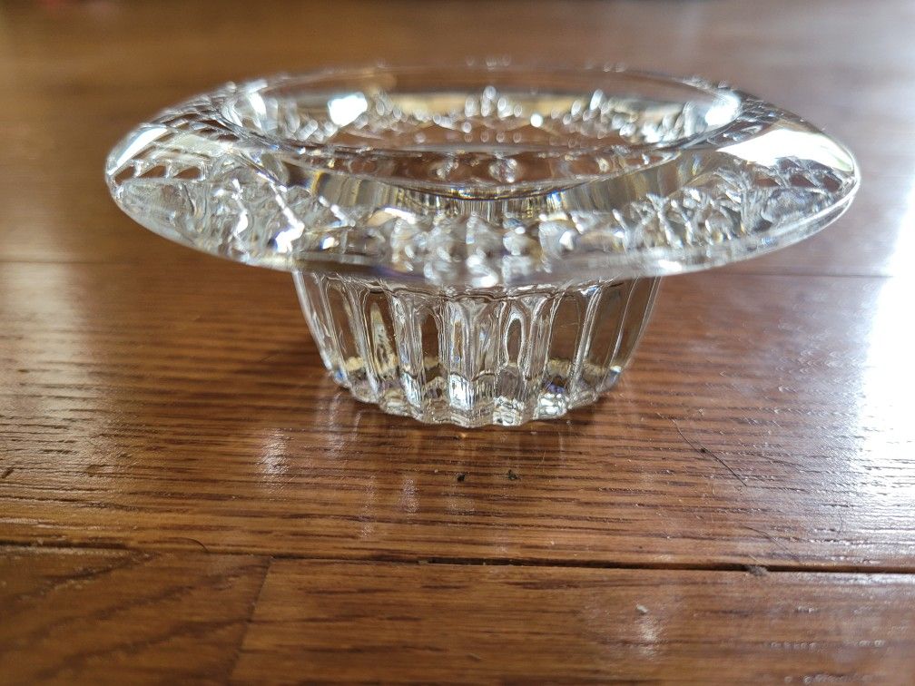Vintage Indonesia Lead Crystal Candle Holder by ALI