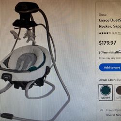 Graco DuetSoothe Baby Swing And Rocker Sapphire