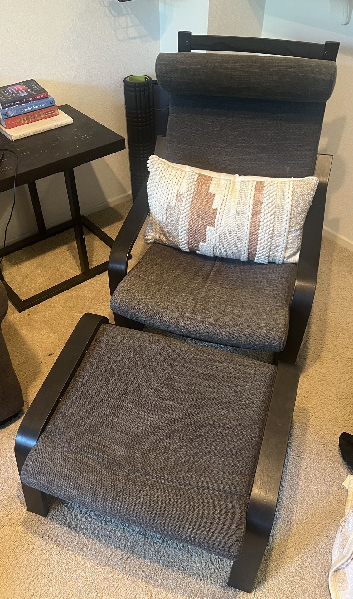 IKEA Chair With Ottoman 