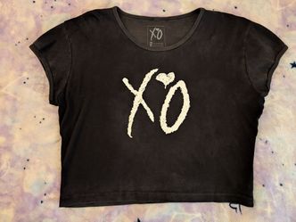 The Weeknd AHTD Tour Merch Black Crop Top T-Shirt 100% Cotton Size XXL