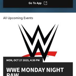 WWE monday Nigth RAW  Tickets
