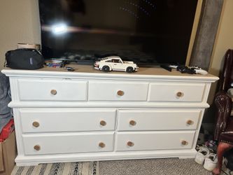 Elegant White Dresser And Night Stand