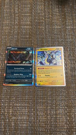 Pokémon TCG Zarude & Miraidon Holo Cards