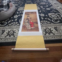 Chinese Scroll On Silk
