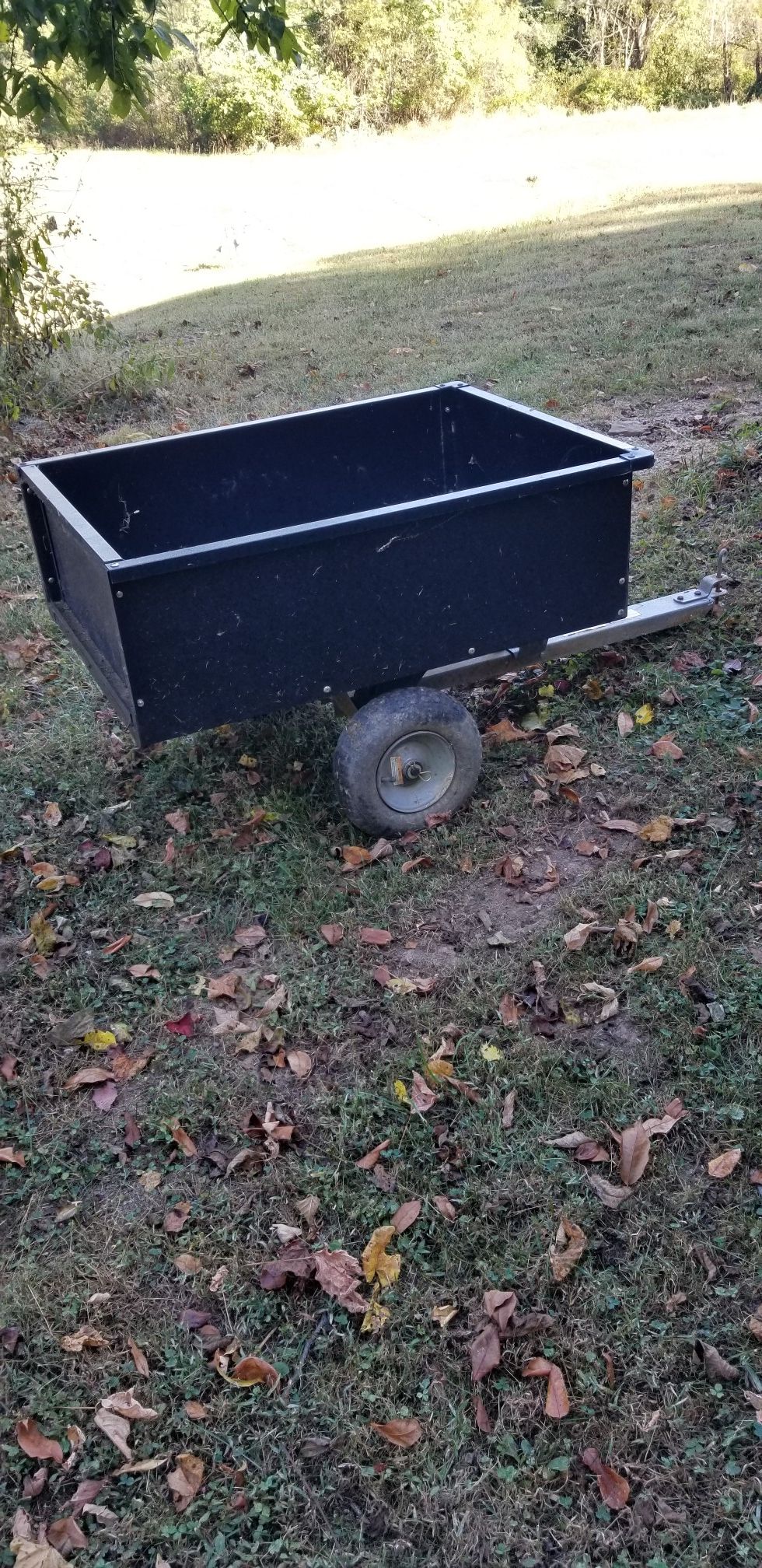 Trailer with tilt bed and lift tailgate for lawnmower or ATV. Belpre,oh