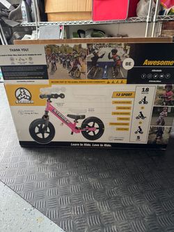 Strider 12 Sport Balance Bike Pink