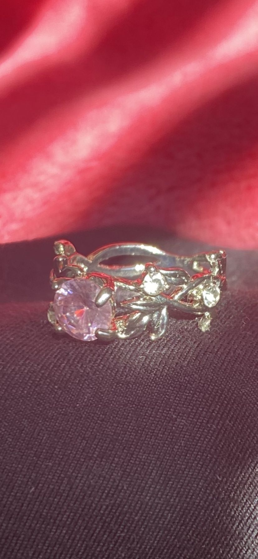 Beautiful Pink Sapphire Set In Sterling Silver Dainty Present. She Will ππ!!!