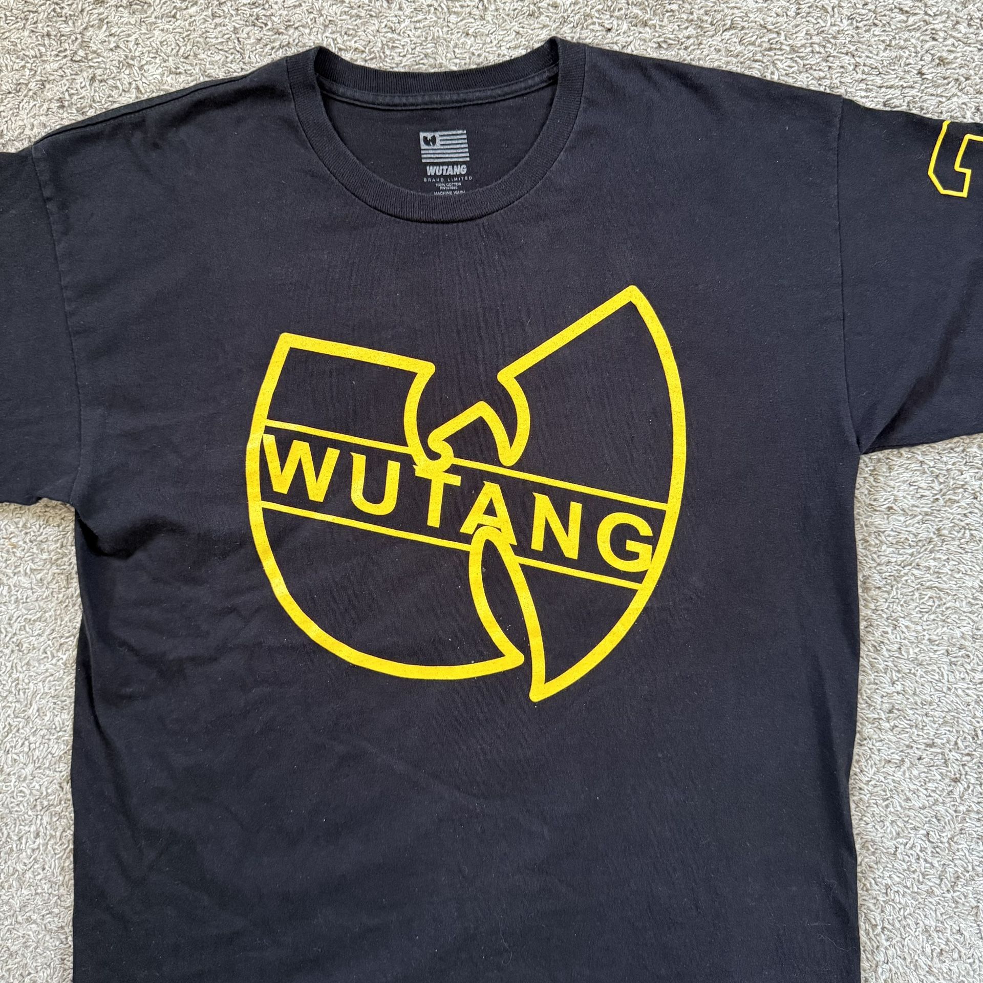 🔴Wu-Tang Shirt Size Large 36 Chambers WuTang Black Yellow