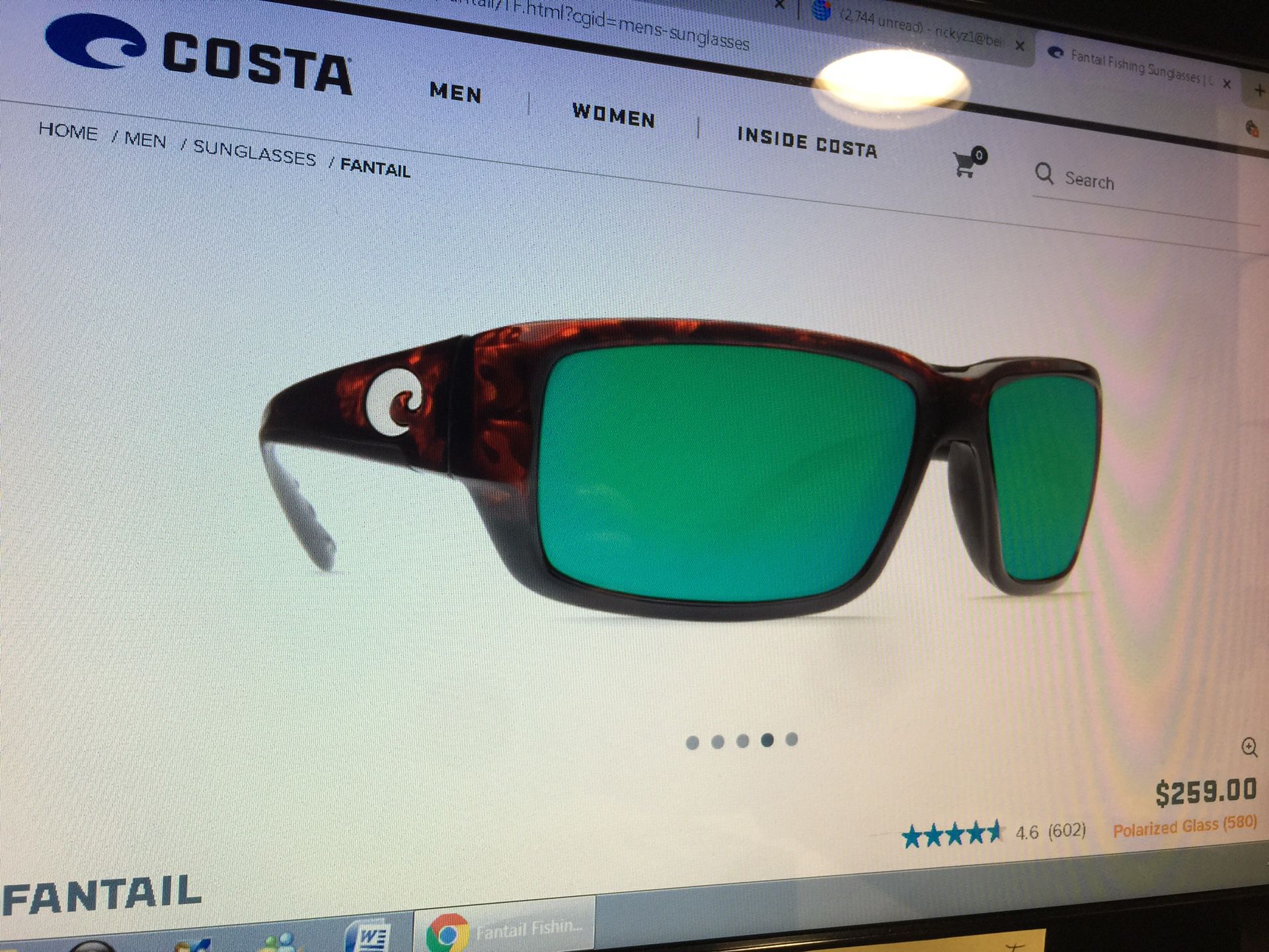 Costa 580G Fantail Sunglasses