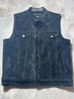 Crank & Stroker leather motorcycle vest