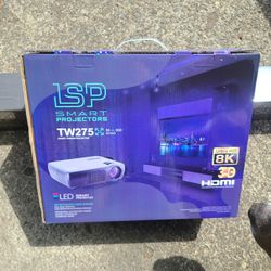 Ultra HD 8k Projector W/72" Self Lock Screen 