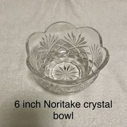 6 inch Noritake crystal bowl