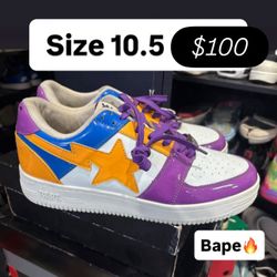 Bape Shoes Size 10.5 Men Limited Edition 