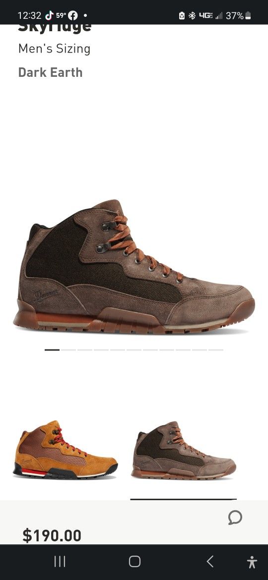Danner Hiking Boots 10
