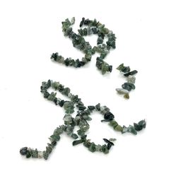 2 Strands Of Moss Agate Beads