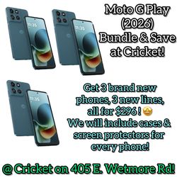 Moto G Play (2026) Bundle & Save Deal at Cricket on Wetmore & 1st!
