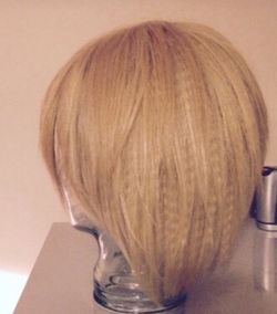 Blond wig real hair