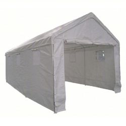 Canopy Tent: 20 ft lLg, 10 5/8 ft  Wd, 9 3/4 ftl Ht, Steel