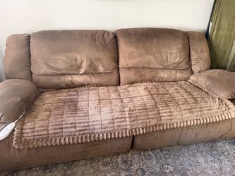 Reclining 8 ft sofa and oversized reclining chair