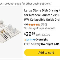 Stone Dish Drying Mat