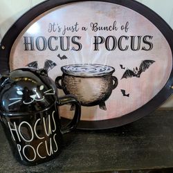 Hocus Pocus Rae Dunn Mug and Tray