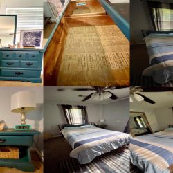 Full Guest Bedroom Set – GORGEOUS Teal Vibe + Decor Included! 🌿