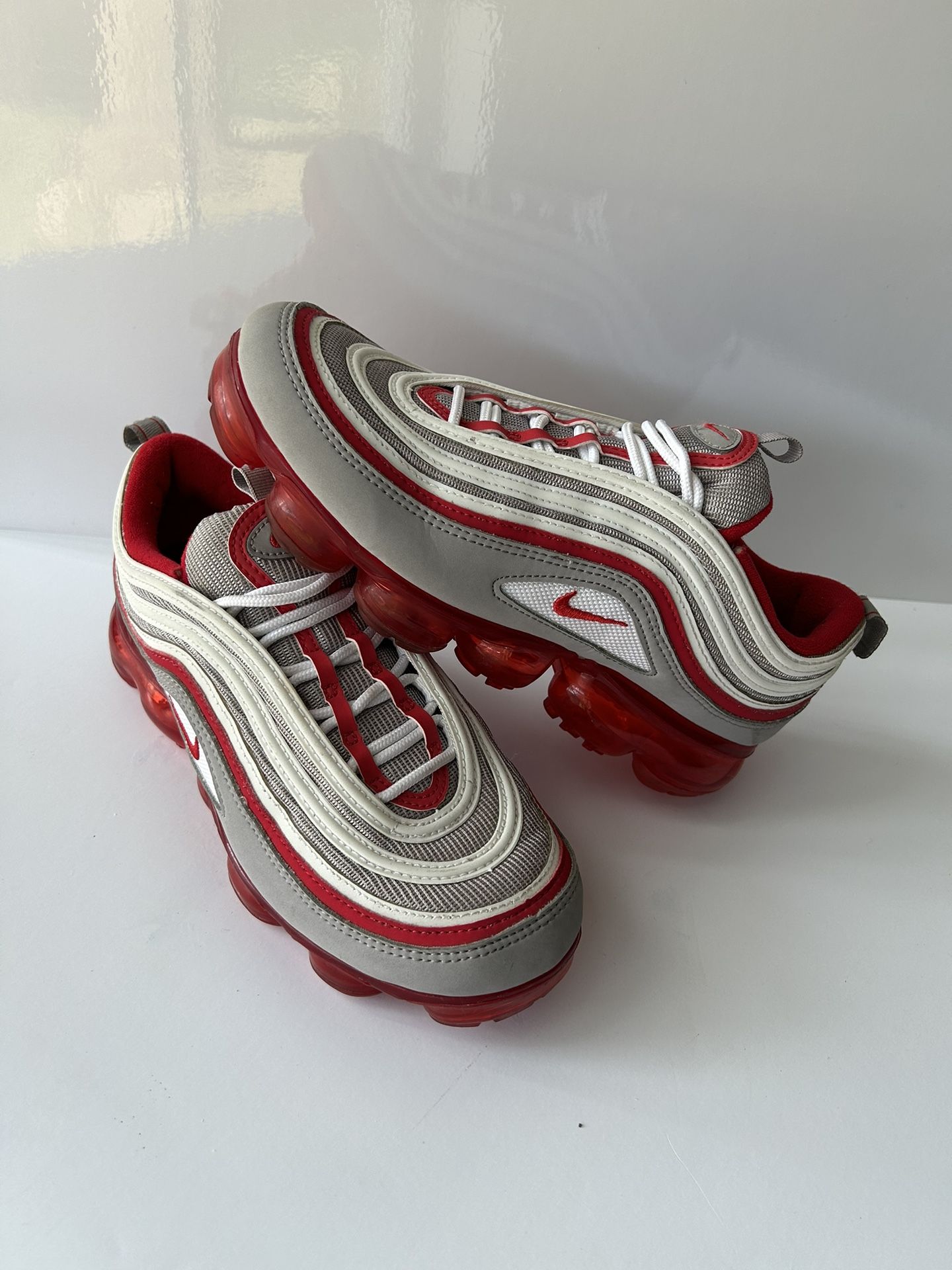 Nike vapormax 97 atmosphere grey/white/university red 2025