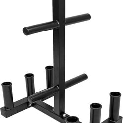 Weight Plate Tree With 6 Barbell Holders 