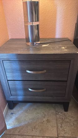 Brown wood Nightstand