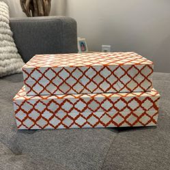 Handcrafted Bone Inlay Decorative Boxes (Set of 2) — Made in India