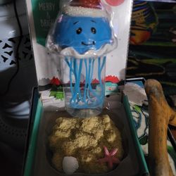 Merry Christmas Jellyfish Floating aquarium ornament