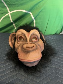 Realistic Furry Monkey Head.