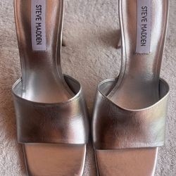 Steve Madden Women’s Fairfax Square-Toe Slip-On Dress Sandals 