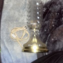 vintage clear quartz large lamp