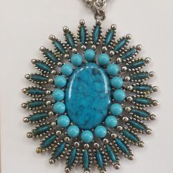 Costume Jewelry Pendant On 24" Chain