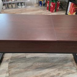 Coffee Table for Living Room with Hidden Storage Compartment on Rolling Wheels