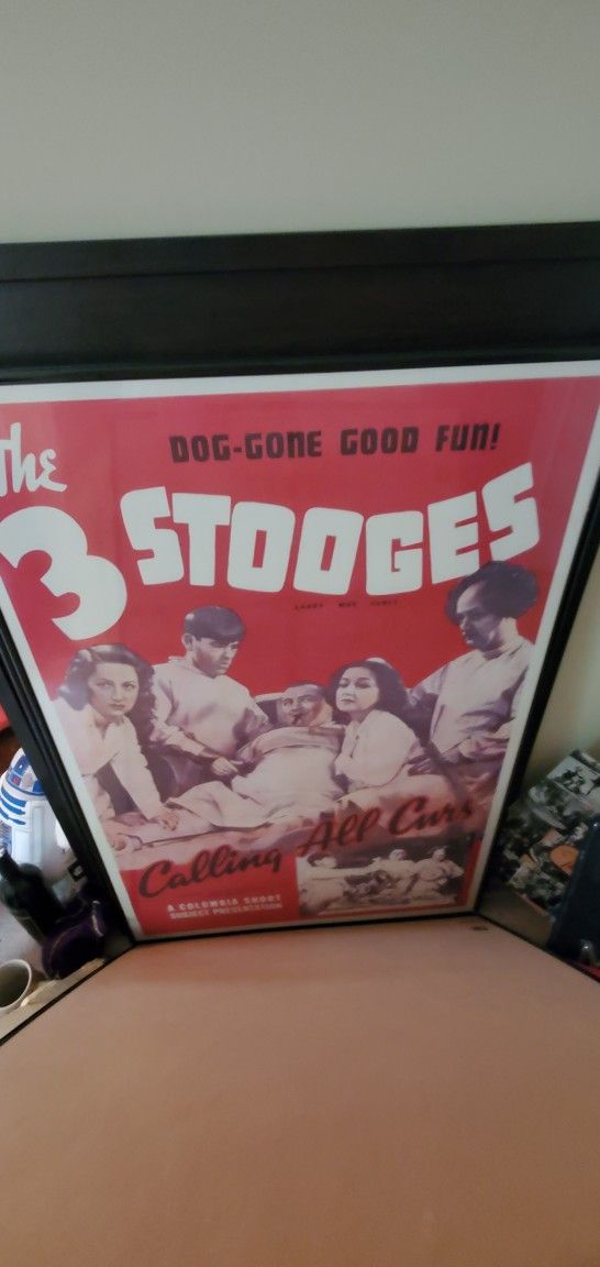 Movie Poster And Frame - 3 Stooges