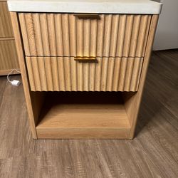 Brown and Marble night stand