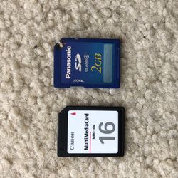 2 Gb Memory Cards Canon & Panasonic 