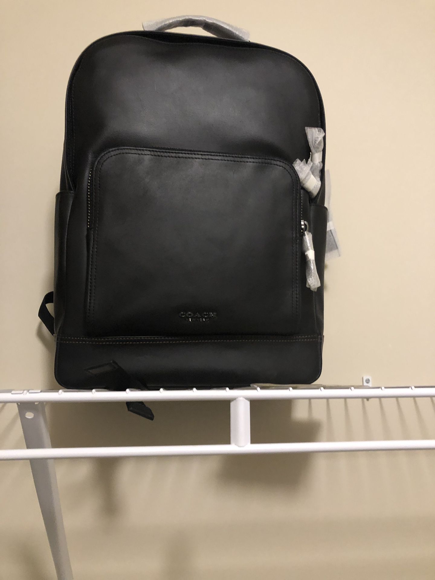 Black coach backpack