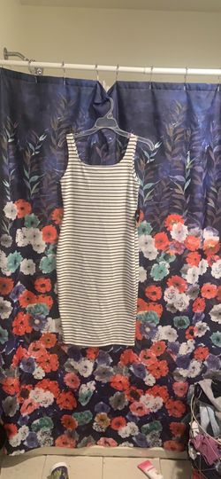 Striped black and white dress