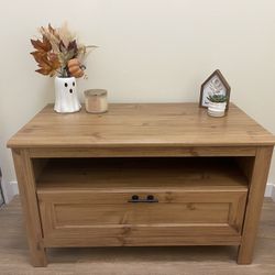 Rustic Wood Cabinet With Storage Drawer