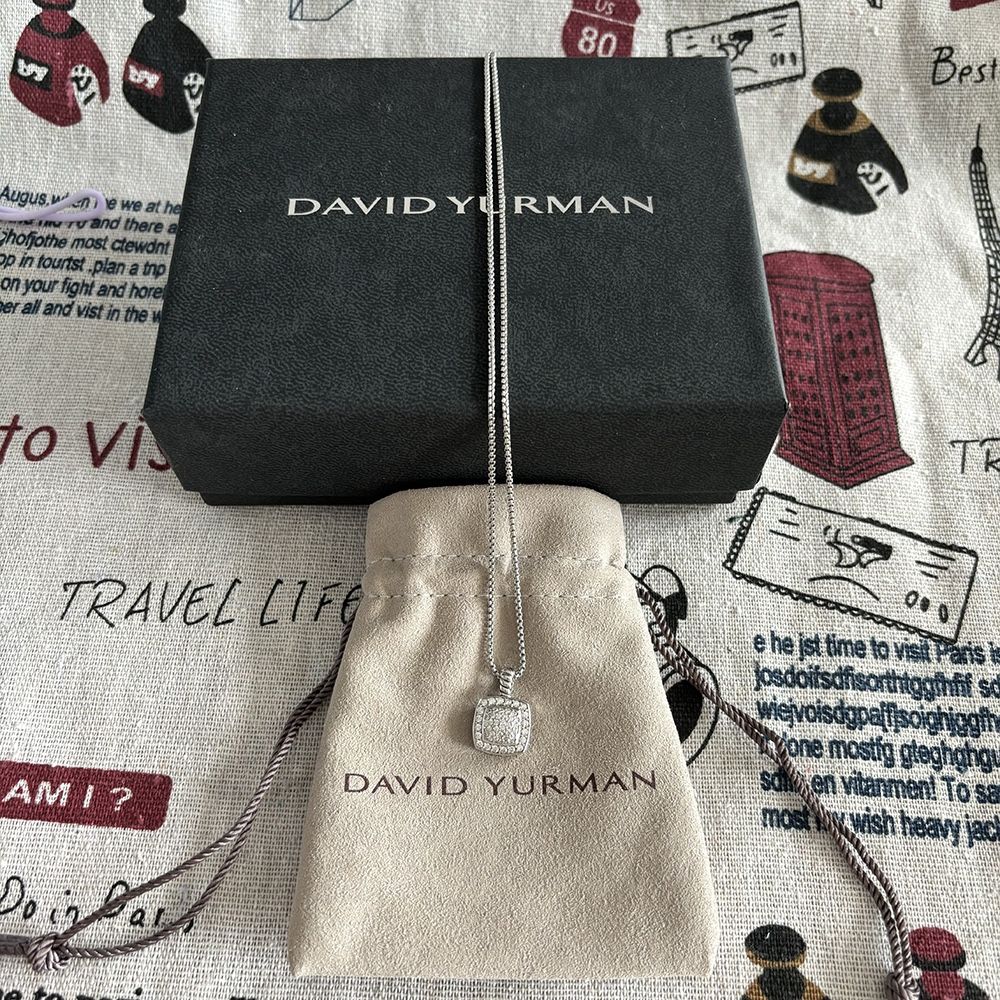 Sterling Silver Square Pendant Necklace