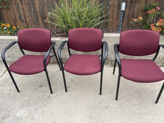 XL Burgundy Padded Office Chairs