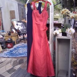 Vintage Size 4 Red Mermaid Gown
