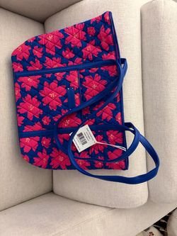 Vera Bradley Quilted Tote Bag Art Poppies