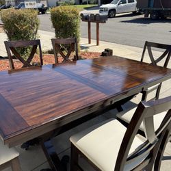 Rustic Dining Table With 6 Chairs 