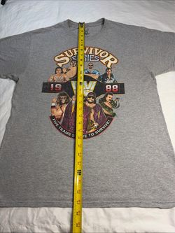 NWT WWE 1988 SURVIVOR SERIES GRAY T-SHIRT MENS SIZE Medium