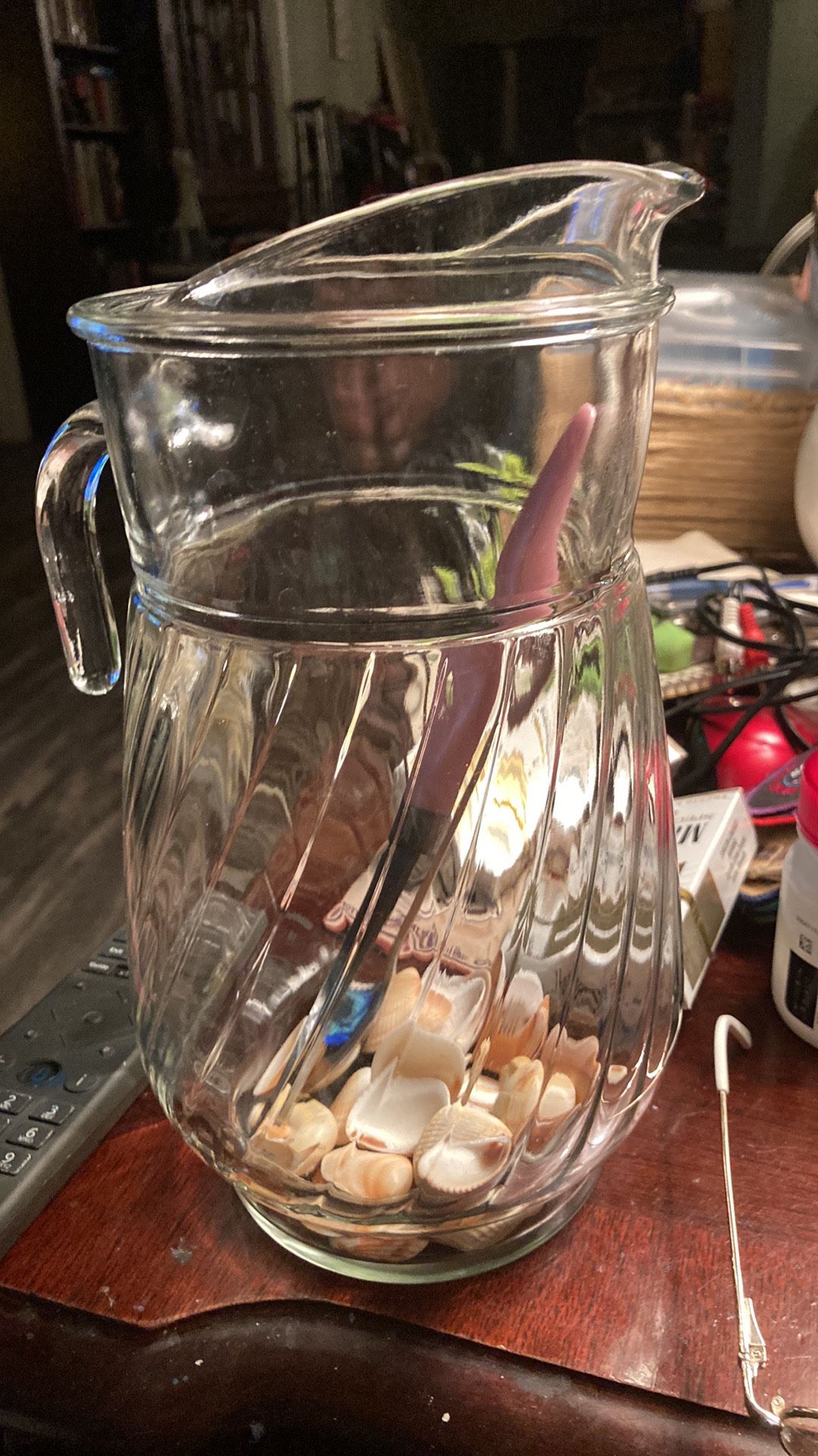 Glass water pitcher
