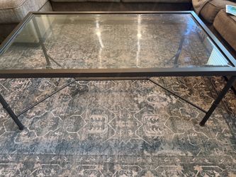 Glass Top Metal Table